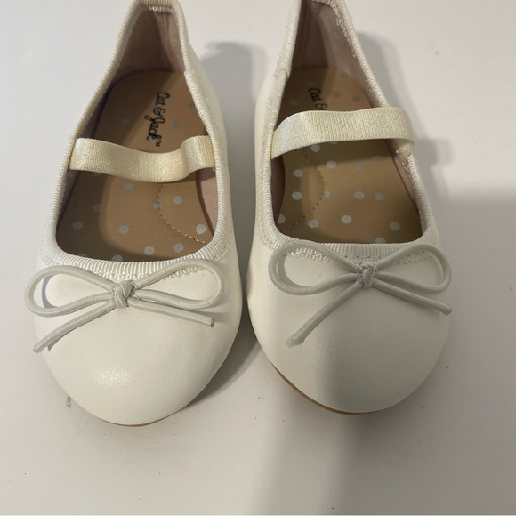 Toddler Girls' Nora Slip-On Ballet Flats White - Cat & Jack™ 5 - Picture 6 of 10